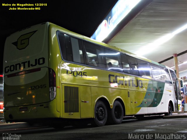 Empresa Gontijo de Transportes 12045 na cidade de João Monlevade, Minas Gerais, Brasil, por Mairo de Magalhães. ID da foto: 4151683.