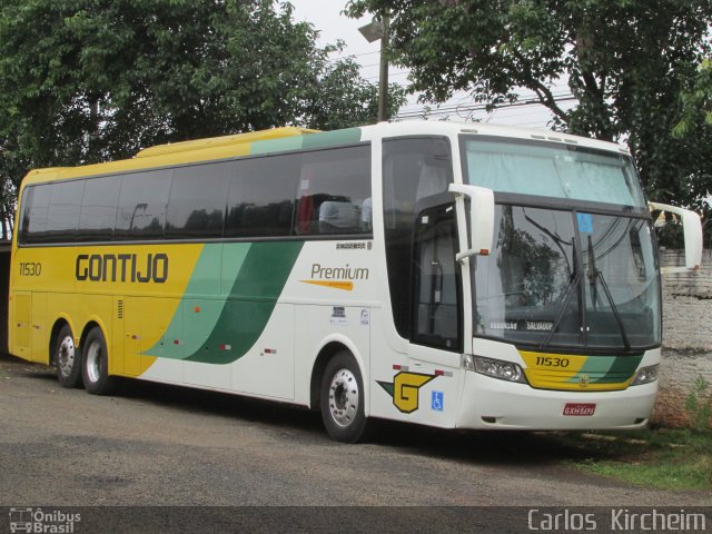 Empresa Gontijo de Transportes 11530 na cidade de Foz do Iguaçu, Paraná, Brasil, por Carlos Kircheim. Número da foto: #4151883.
