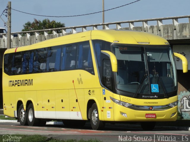 Viação Itapemirim 60511 na cidade de Vitória, Espírito Santo, Brasil, por Natã  Souza. ID da foto: 4151595.