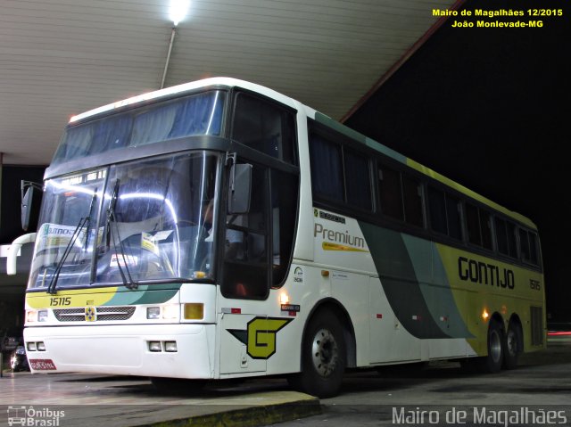 Empresa Gontijo de Transportes 15115 na cidade de João Monlevade, Minas Gerais, Brasil, por Mairo de Magalhães. Número da foto: #4151479.