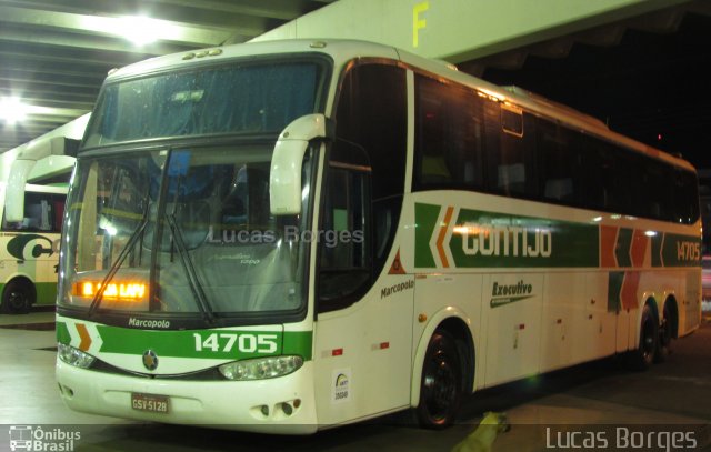Empresa Gontijo de Transportes 14705 na cidade de Araxá, Minas Gerais, Brasil, por Lucas Borges . Número da foto: #4151448.