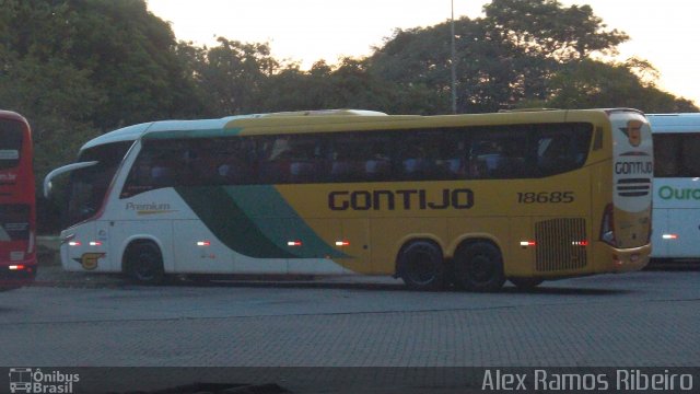 Empresa Gontijo de Transportes 18685 na cidade de São Paulo, São Paulo, Brasil, por Alex Ramos Ribeiro. Número da foto: #4150506.