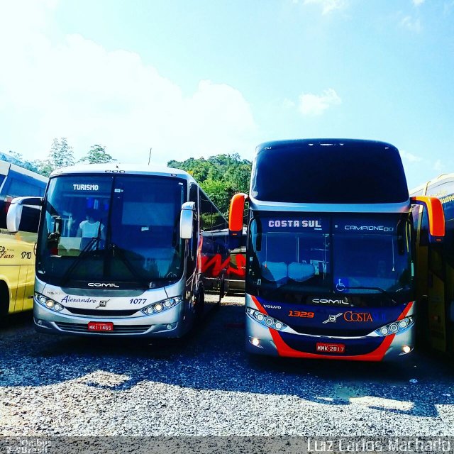 Costa Sul Turismo 1329 na cidade de Nova Trento, Santa Catarina, Brasil, por Luiz Carlos Machado. Número da foto: #4150760.
