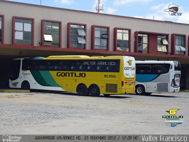 Empresa Gontijo de Transportes 15355 na cidade de Governador Valadares, Minas Gerais, Brasil, por Valter Francisco. ID da foto: 4153446.