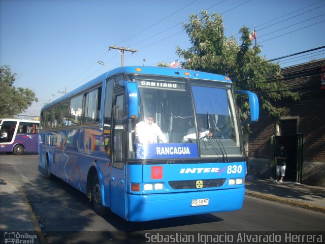 Buses Inter Sur 830 na cidade de Santiago, Santiago, Metropolitana de Santiago, Chile, por Sebastián Ignacio Alvarado Herrera. Número da foto: #4156212.