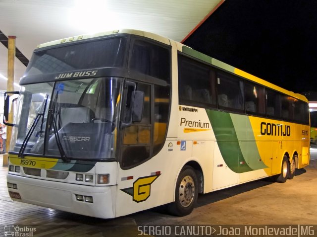 Empresa Gontijo de Transportes 15970 na cidade de João Monlevade, Minas Gerais, Brasil, por Sérgio Augusto Braga Canuto. Número da foto: #4102271.