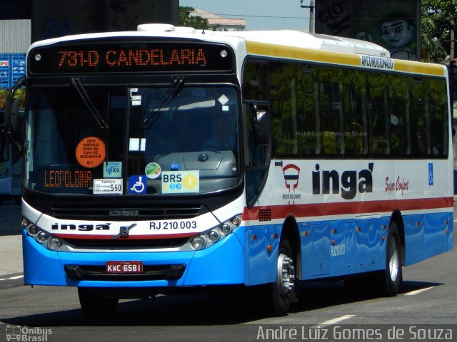 Auto Lotação Ingá RJ 210.003 na cidade de Rio de Janeiro, Rio de Janeiro, Brasil, por André Luiz Gomes de Souza. Número da foto: #4102006.