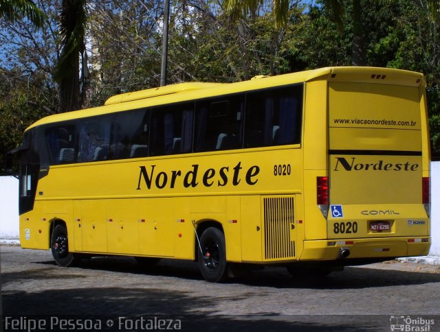 Viação Nordeste 8020 na cidade de Fortaleza, Ceará, Brasil, por Felipe Pessoa de Albuquerque. Número da foto: #4101308.