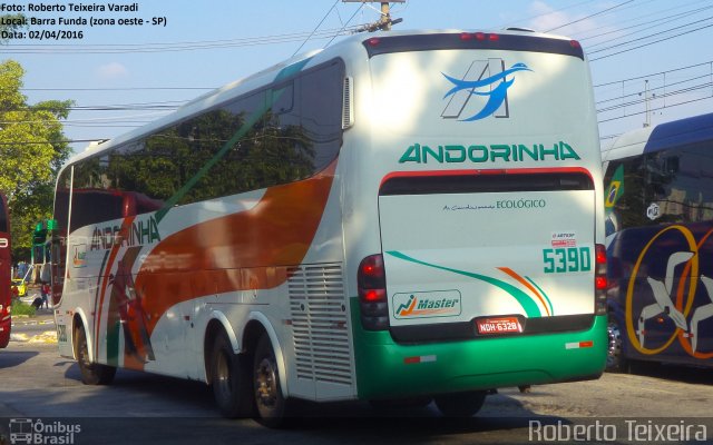 Empresa de Transportes Andorinha 5390 na cidade de São Paulo, São Paulo, Brasil, por Roberto Teixeira. ID da foto: 4101782.