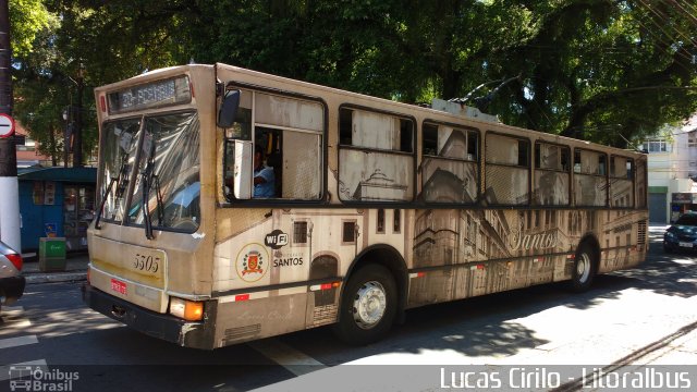 Viação Piracicabana Santos 5305 na cidade de Santos, São Paulo, Brasil, por Lucas Cirilo. Número da foto: #4101563.