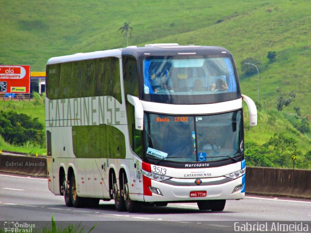 Auto Viação Catarinense 3513 na cidade de Lavrinhas, São Paulo, Brasil, por Gabriel Almeida. ID da foto: 4102549.