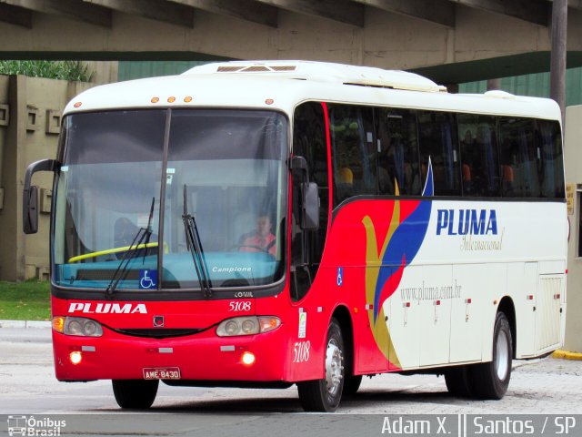 Pluma Conforto e Turismo 5108 na cidade de Santos, São Paulo, Brasil, por Adam Xavier Rodrigues Lima. Número da foto: #4159044.