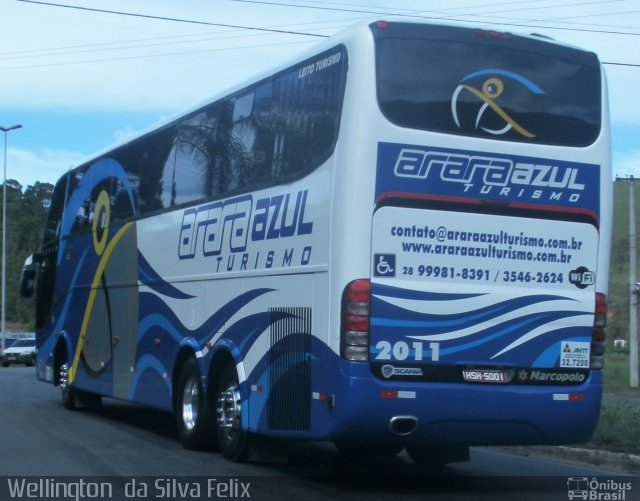 Arara Azul Turismo 2011 na cidade de Viana, Espírito Santo, Brasil, por Wellington  da Silva Felix. ID da foto: 4158467.