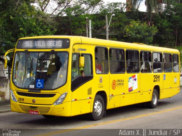 Viação Jundiaiense 2511 na cidade de Jundiaí, São Paulo, Brasil, por Adam Xavier Rodrigues Lima. ID da foto: 4159033.