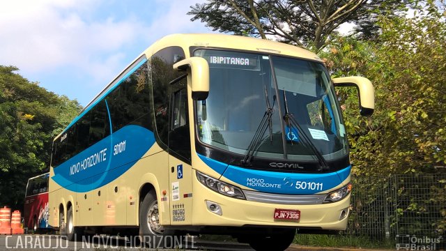 Viação Novo Horizonte 501011 na cidade de São Paulo, São Paulo, Brasil, por Cainã Marcos de Araujo. Número da foto: #4103003.