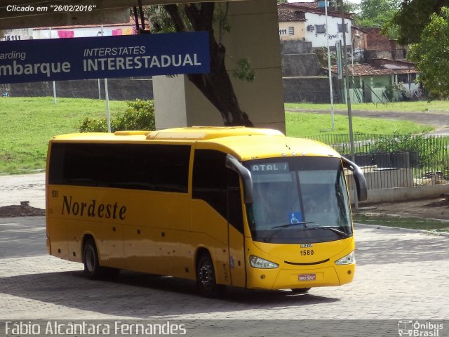 Viação Nordeste 1580 na cidade de João Pessoa, Paraíba, Brasil, por Fábio Alcântara Fernandes. ID da foto: 4105566.