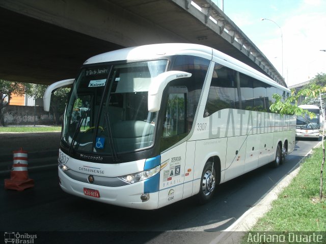Auto Viação Catarinense 3307 na cidade de Rio de Janeiro, Rio de Janeiro, Brasil, por Adriano Duarte. Número da foto: #4105632.