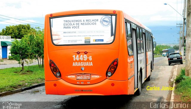 Rápido Araguaia 1449-6 na cidade de Aparecida de Goiânia, Goiás, Brasil, por Carlos Júnior. Número da foto: #4106350.