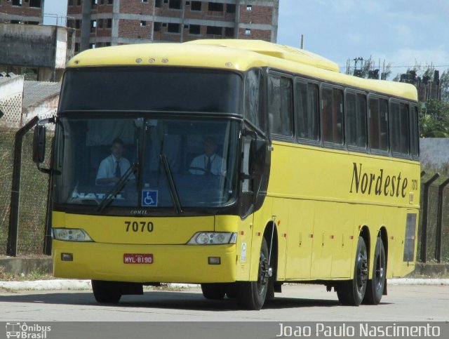 Viação Nordeste 7070 na cidade de Natal, Rio Grande do Norte, Brasil, por Joao Paulo Nascimento Silva. ID da foto: 4108686.