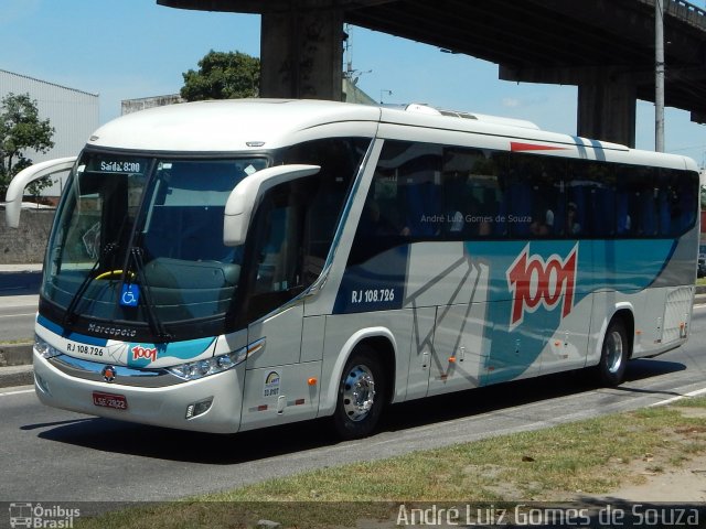 Auto Viação 1001 RJ 108.726 na cidade de Rio de Janeiro, Rio de Janeiro, Brasil, por André Luiz Gomes de Souza. ID da foto: 4108960.