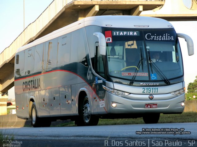 Expresso Cristália 219111 na cidade de São Paulo, São Paulo, Brasil, por Rafael Santos. ID da foto: 4111326.