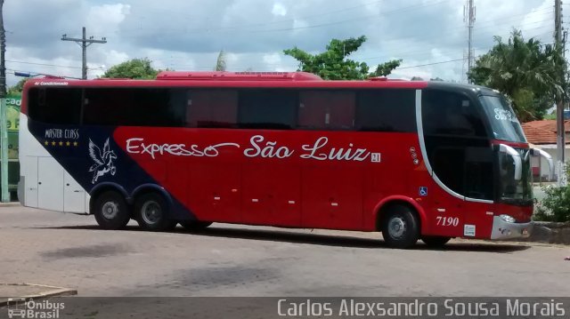 Expresso São Luiz 7190 na cidade de Piranhas, Goiás, Brasil, por Carlos Alexsandro Sousa Morais. Número da foto: #4109905.