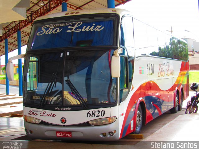 Expresso São Luiz 6820 na cidade de Rio Verde, Goiás, Brasil, por Stefano  Rodrigues dos Santos. Número da foto: #4110468.