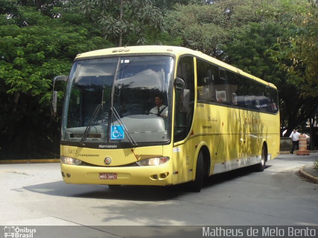 Viação Itapemirim 5403 na cidade de São Paulo, São Paulo, Brasil, por Matheus de Melo Bento. Número da foto: #4111969.