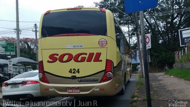 SOGIL - Sociedade de Ônibus Gigante Ltda. 424 na cidade de Porto Alegre, Rio Grande do Sul, Brasil, por Juan Romero. Número da foto: #4112868.
