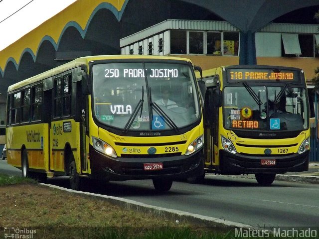 Viação Elite 2285 na cidade de Volta Redonda, Rio de Janeiro, Brasil, por Mateus Machado. Número da foto: #4112876.