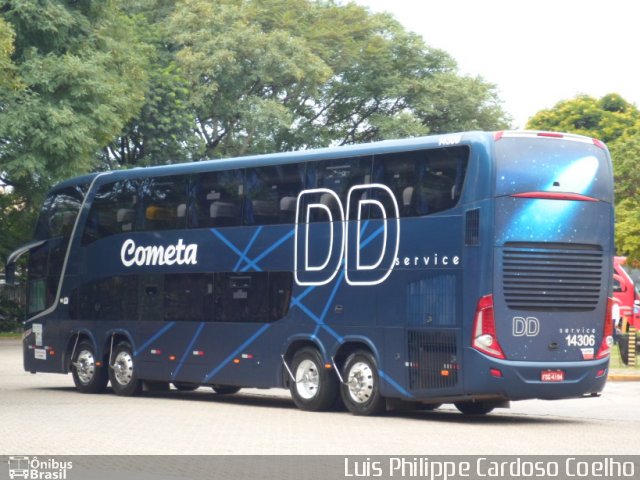 Viação Cometa 14306 na cidade de São Paulo, São Paulo, Brasil, por Luis Philippe Cardoso Coelho. Número da foto: #4112303.