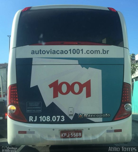 Auto Viação 1001 RJ 108.073 na cidade de Rio de Janeiro, Rio de Janeiro, Brasil, por Atilio Torres. Número da foto: #4111567.