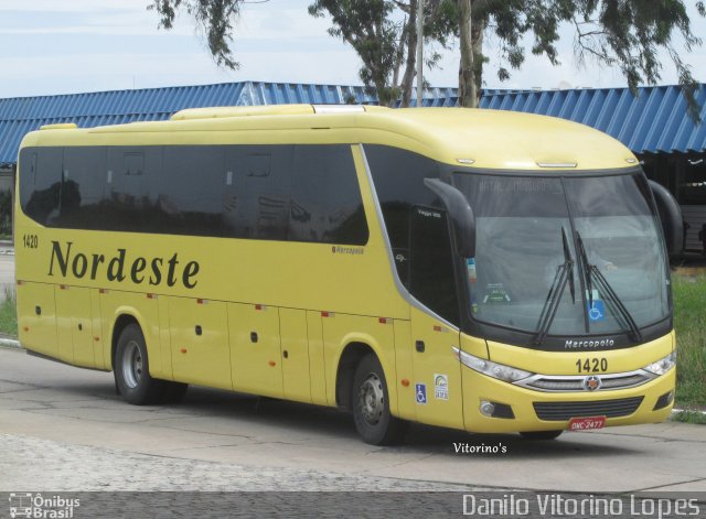 Viação Nordeste 1420 na cidade de Natal, Rio Grande do Norte, Brasil, por Danilo Vitorino Lopes. Número da foto: #4111578.