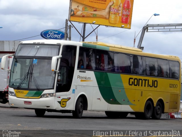 Empresa Gontijo de Transportes 12100 na cidade de Feira de Santana, Bahia, Brasil, por Filipe Lima. ID da foto: 4114139.