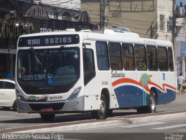 Auto Viação Salineira RJ 111.001 na cidade de Cabo Frio, Rio de Janeiro, Brasil, por Anderson Sousa Feijó. Número da foto: #4114788.