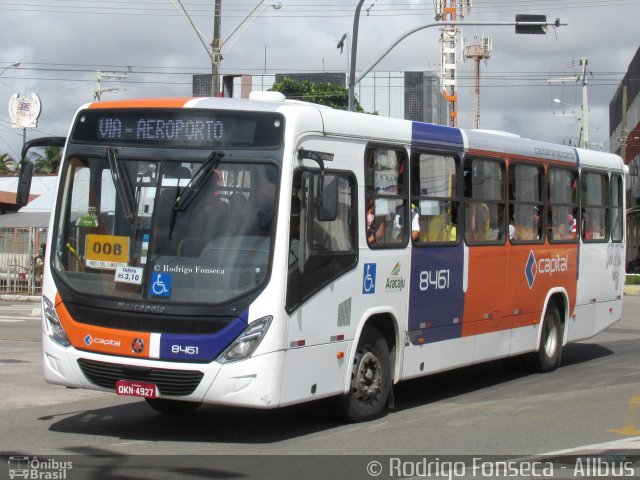 Capital Transportes 8461 na cidade de Aracaju, Sergipe, Brasil, por Rodrigo Fonseca. Número da foto: #4113833.