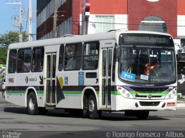 Viação Modelo 9985 na cidade de Aracaju, Sergipe, Brasil, por Rodrigo Fonseca. Número da foto: #4113822.