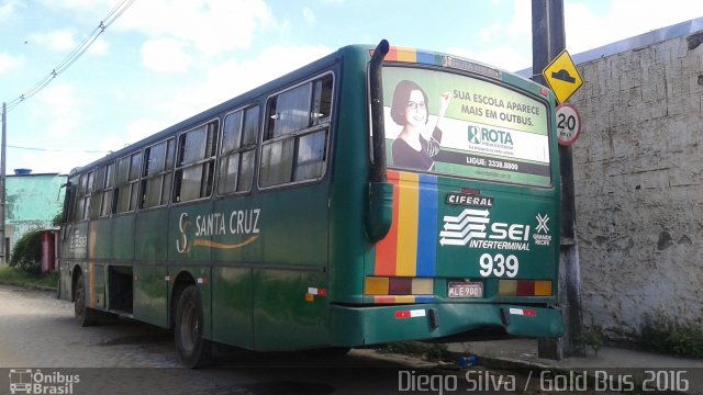 Auto Viação Santa Cruz 939 na cidade de Recife, Pernambuco, Brasil, por Diego Silva. ID da foto: 4159584.