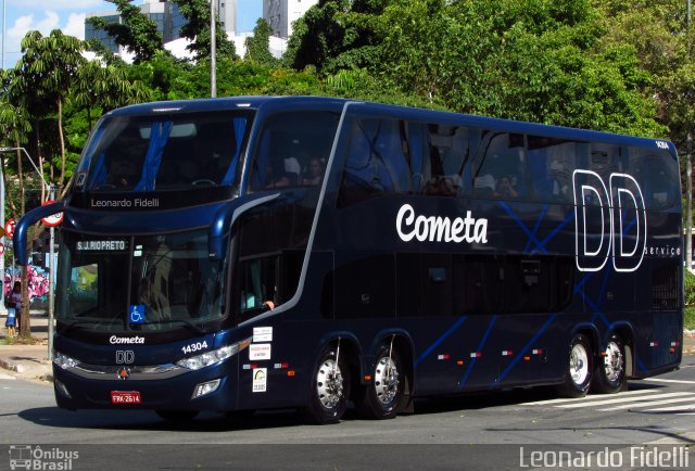 Viação Cometa 14304 na cidade de São Paulo, São Paulo, Brasil, por Leonardo Fidelli. Número da foto: #4160837.