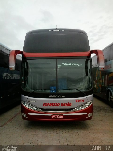Expresso União Turismo 2014 na cidade de Machadinho, Rio Grande do Sul, Brasil, por Alexandre Rodrigo. Número da foto: #4184547.