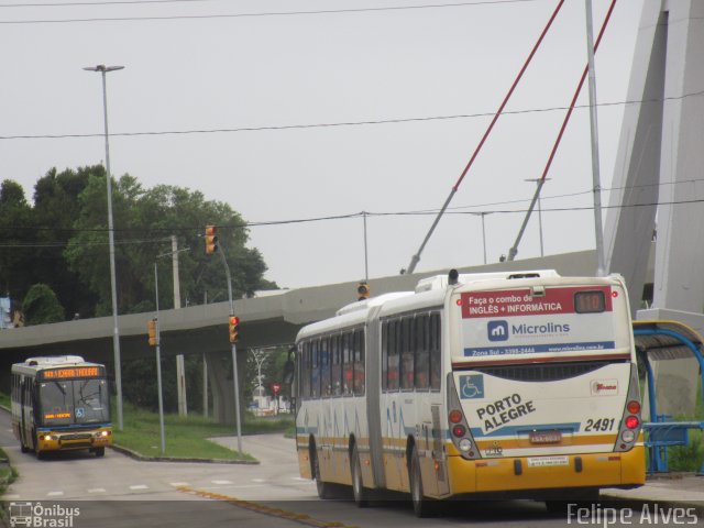Restinga Transportes Coletivos 2491 na cidade de Porto Alegre, Rio Grande do Sul, Brasil, por Felipe Alves. Número da foto: #4185164.