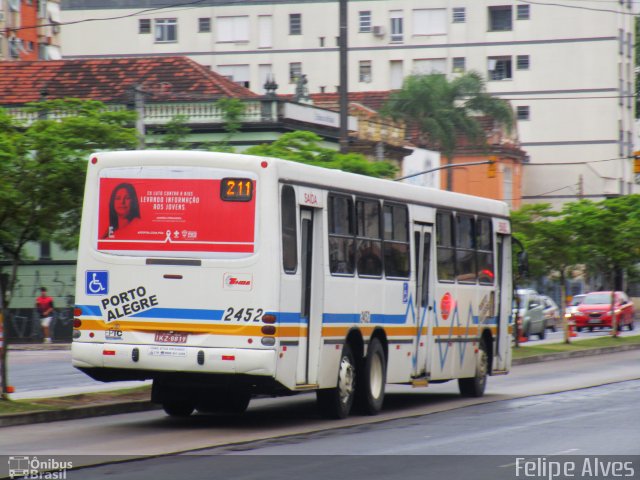 Restinga Transportes Coletivos 2452 na cidade de Porto Alegre, Rio Grande do Sul, Brasil, por Felipe Alves. Número da foto: #4185145.