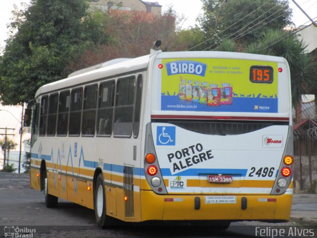Restinga Transportes Coletivos 2496 na cidade de Porto Alegre, Rio Grande do Sul, Brasil, por Felipe Alves. Número da foto: #4188175.