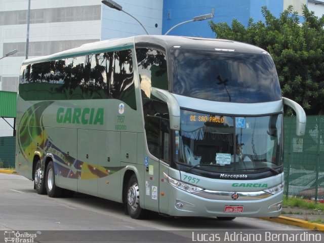 Viação Garcia 7957 na cidade de São Paulo, São Paulo, Brasil, por Lucas Adriano Bernardino. Número da foto: #4190939.
