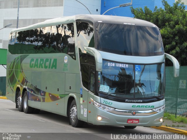 Viação Garcia 7047 na cidade de São Paulo, São Paulo, Brasil, por Lucas Adriano Bernardino. Número da foto: #4190938.