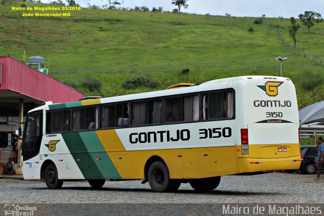 Empresa Gontijo de Transportes 3150 na cidade de João Monlevade, Minas Gerais, Brasil, por Mairo de Magalhães. ID da foto: 4190489.