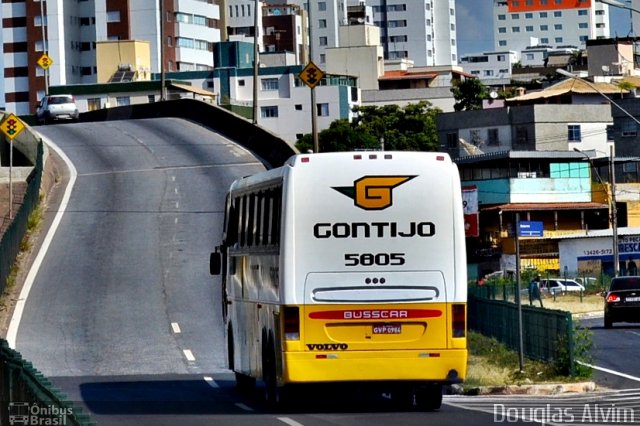 Empresa Gontijo de Transportes 5805 na cidade de Belo Horizonte, Minas Gerais, Brasil, por Douglas Alvim. ID da foto: 4192940.