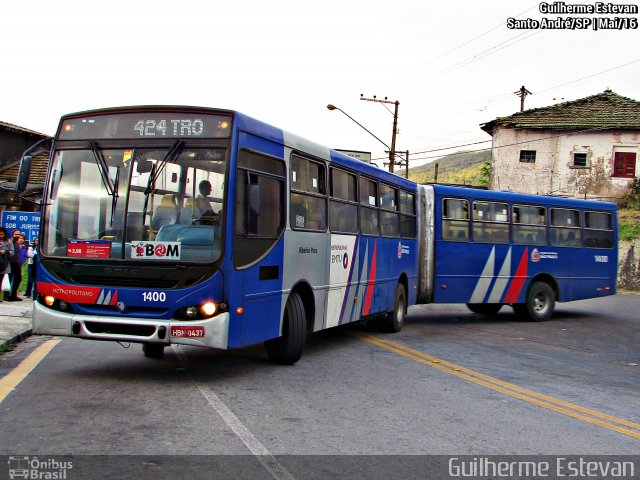 Viação Ribeirão Pires 1400 na cidade de Santo André, São Paulo, Brasil, por Guilherme Estevan. ID da foto: 4195274.