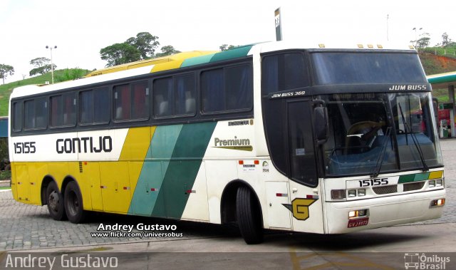 Empresa Gontijo de Transportes 15155 na cidade de Perdões, Minas Gerais, Brasil, por Andrey Gustavo. ID da foto: 4196098.