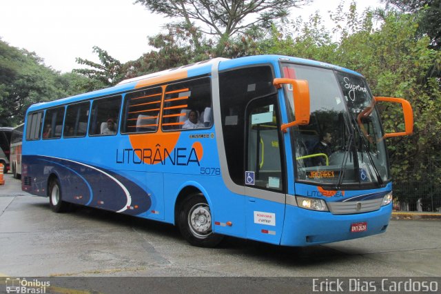 Litorânea Transportes Coletivos 5078 na cidade de São Paulo, São Paulo, Brasil, por Erick Dias. ID da foto: 4195807.